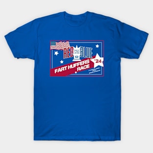 'Red vs. Blue FART HUFFERS RACE' 2024 Election Tee T-Shirt